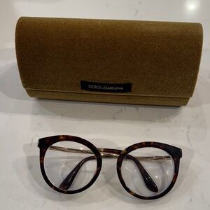 Dolce & Gabbana Tortoiseshell Eyewear with Gold Case
